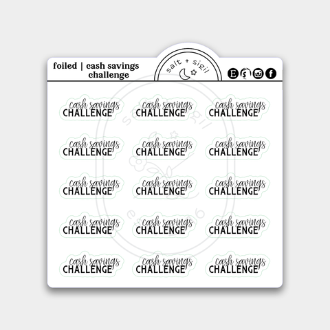 Cash Savings Challenge // Foil Script