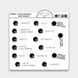 2023 Full/New Moons - MINIMAL // Foil Icons