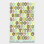 Background Letters | (Font) Journal Stickers