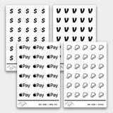 Cash/Payment Apps // Foil Tiny Icons