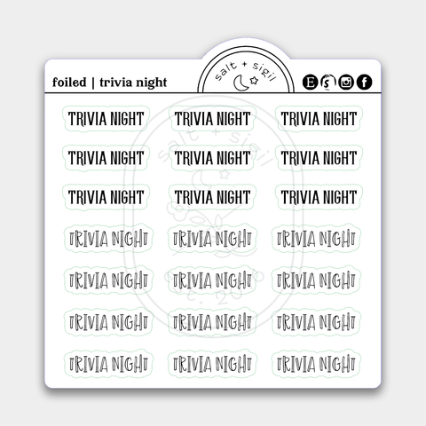 Trivia Night // Foil Icons