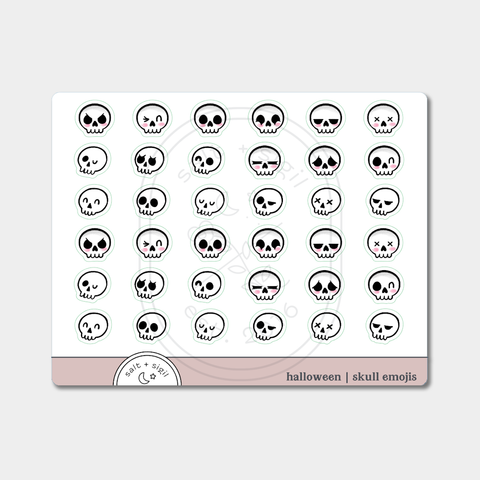 Skull Emojis // Halloween