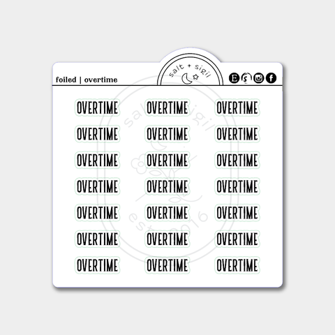 Overtime // Foil Script