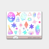 Rainbow Witch // Journal stickers