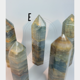 Lemurian Aquatine Calcite // Crystal Tower